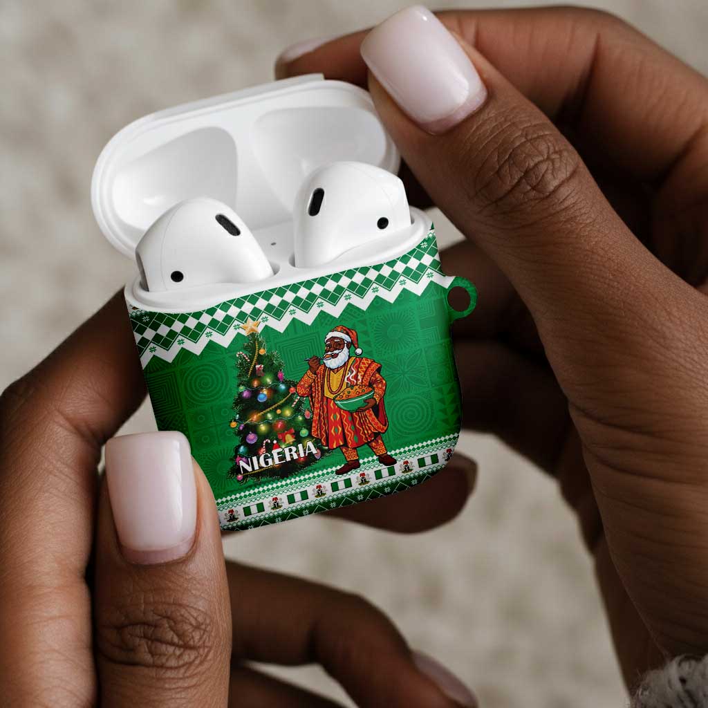 Nigeria Christmas AirPods Case Black Santa With Jollof Rice