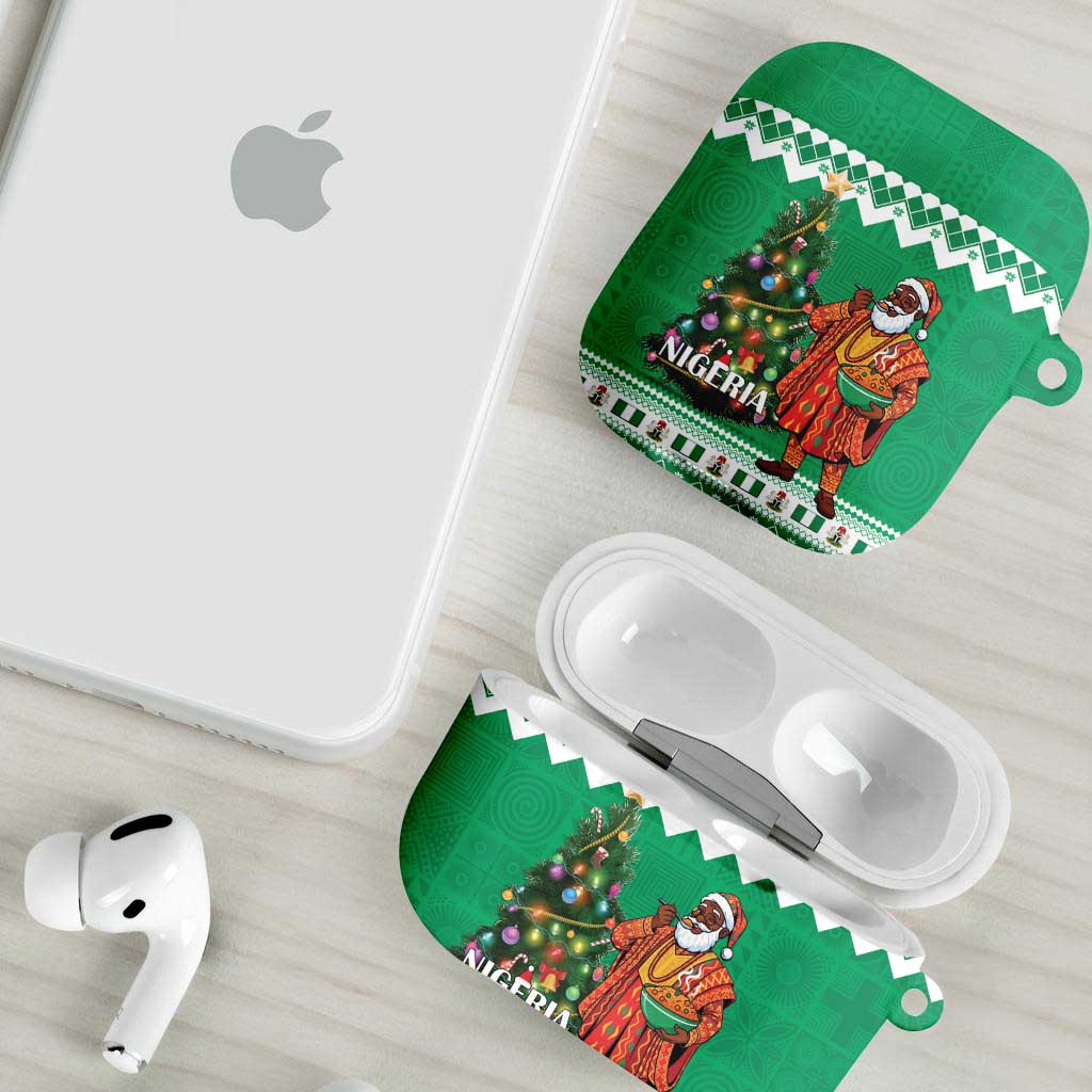 Nigeria Christmas AirPods Case Black Santa With Jollof Rice
