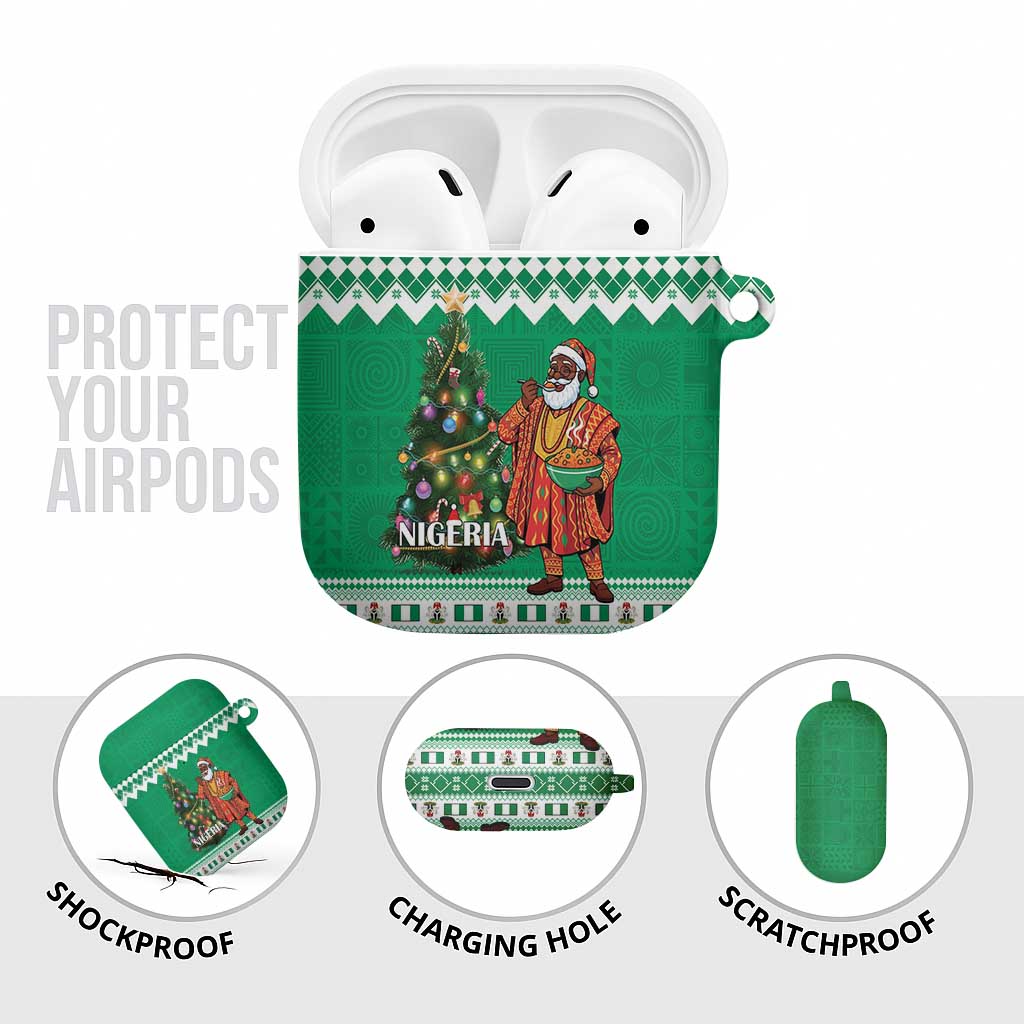 Nigeria Christmas AirPods Case Black Santa With Jollof Rice