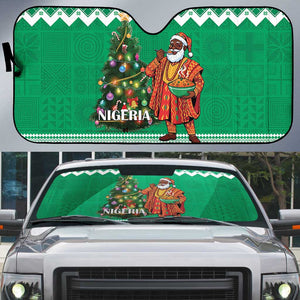 Nigeria Christmas Auto Sun Shade Black Santa With Jollof Rice