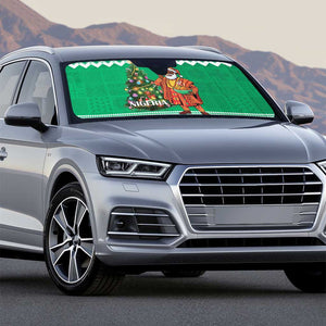 Nigeria Christmas Auto Sun Shade Black Santa With Jollof Rice