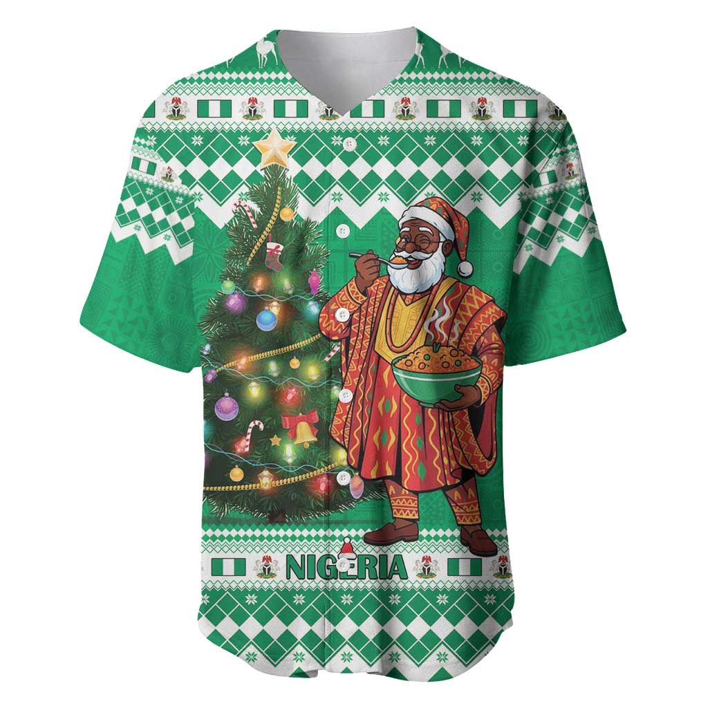 Personalized Afro Christmas in Nigeria Baseball Jersey Eku Odun Eku IyeDun - African Pride