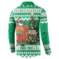 Personalized Nigeria Christmas Button Sweatshirt Black Santa With Jollof Rice