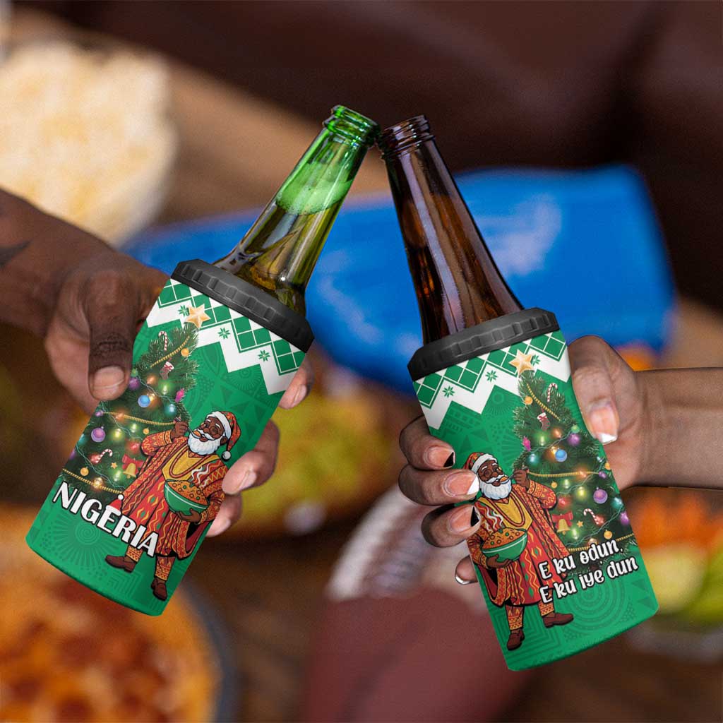 Afro Christmas in Nigeria 4 in 1 Can Cooler Tumbler Eku Odun Eku IyeDun - African Pride