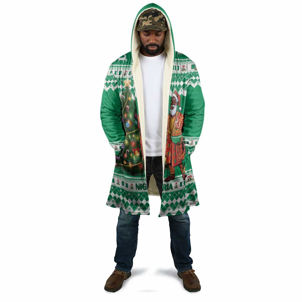 Personalized Nigeria Christmas Cloak Black Santa With Jollof Rice