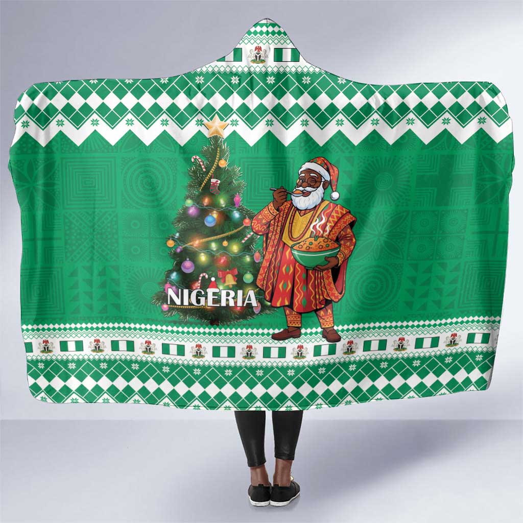 Afro Christmas in Nigeria Hooded Blanket Eku Odun Eku IyeDun - African Pride