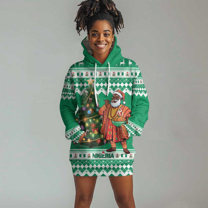 Personalized Afro Christmas in Nigeria Hoodie Dress Eku Odun Eku IyeDun - African Pride