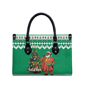 Nigeria Christmas Leather Bag Black Santa With Jollof Rice