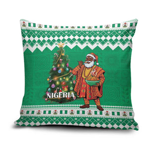 Nigeria Christmas Pillow Cover Black Santa With Jollof Rice