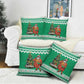 Nigeria Christmas Pillow Cover Black Santa With Jollof Rice