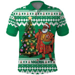 Personalized Afro Christmas in Nigeria Polo Shirt Eku Odun Eku IyeDun - African Pride