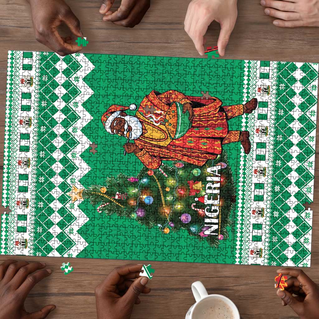 Nigeria Christmas Puzzle Black Santa With Jollof Rice