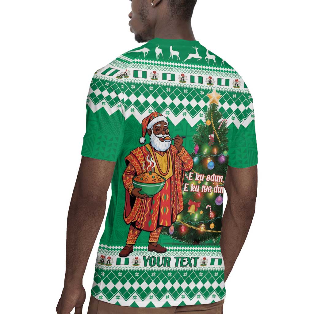 Personalized Afro Christmas in Nigeria Rugby Jersey Eku Odun Eku IyeDun - African Pride