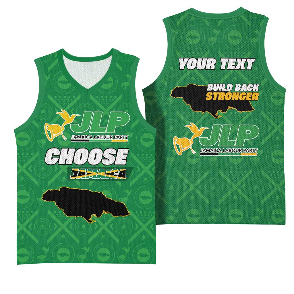 Personalized JLP Jamaica Labour Party Basketball Jersey Build Back Stronger LT15