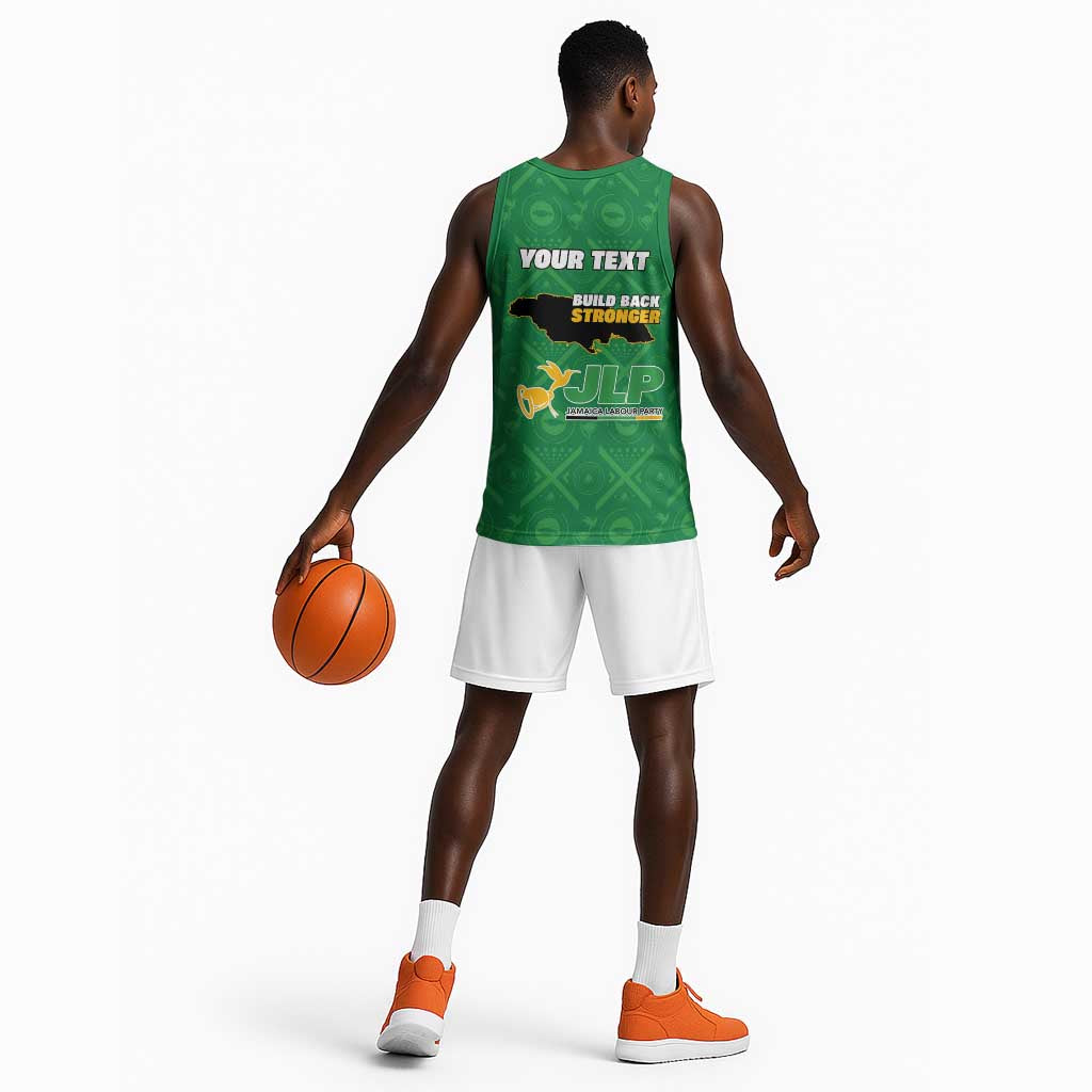 Personalized JLP Jamaica Labour Party Basketball Jersey Build Back Stronger LT15