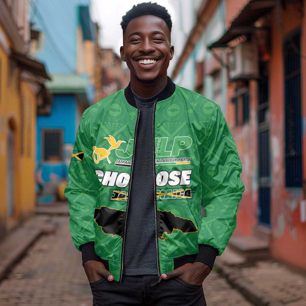 Personalized JLP Jamaica Labour Party Bomber Jacket Build Back Stronger - African Pride