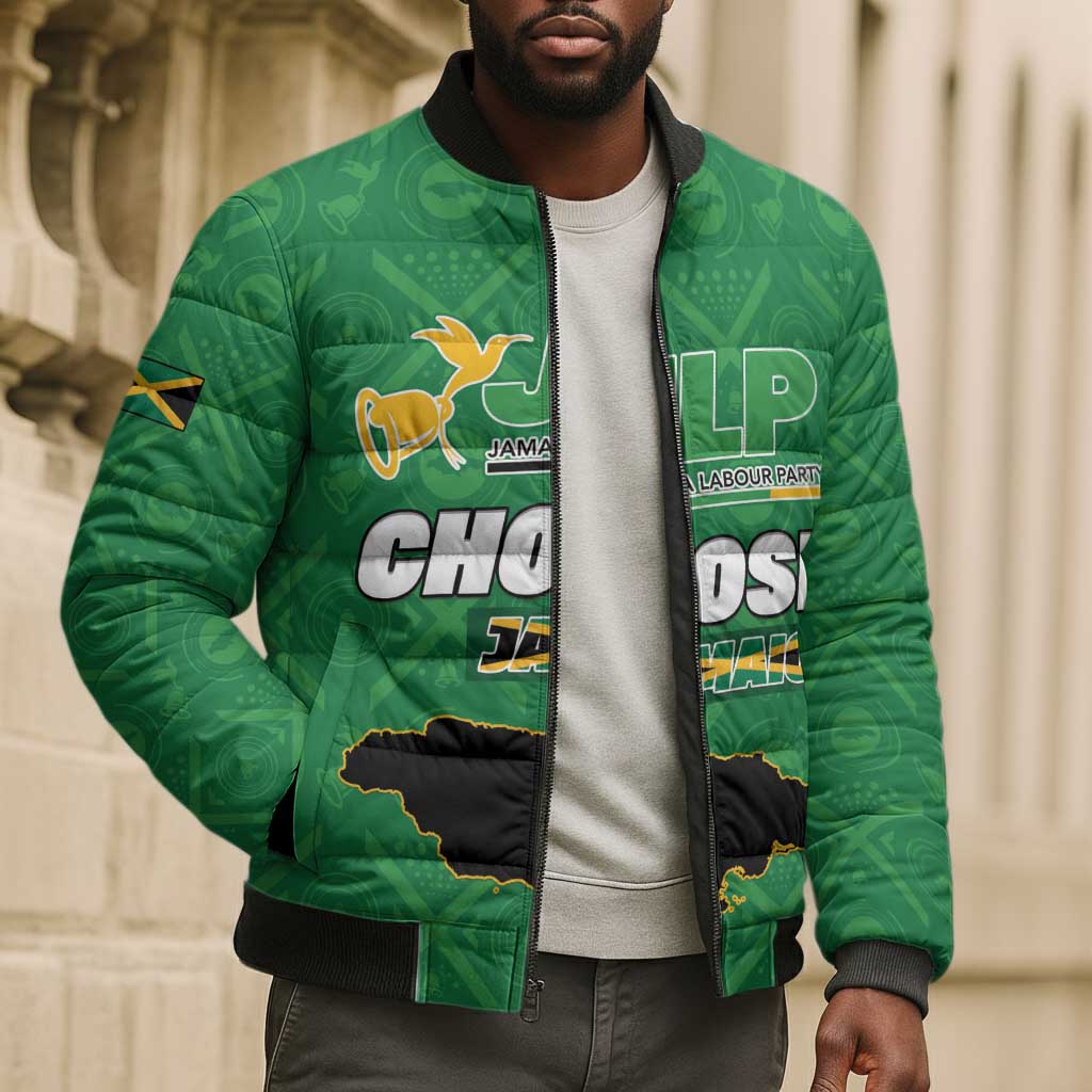 Personalized Jamaica Labour Party Bomber Puffer Jacket Choose Jamica