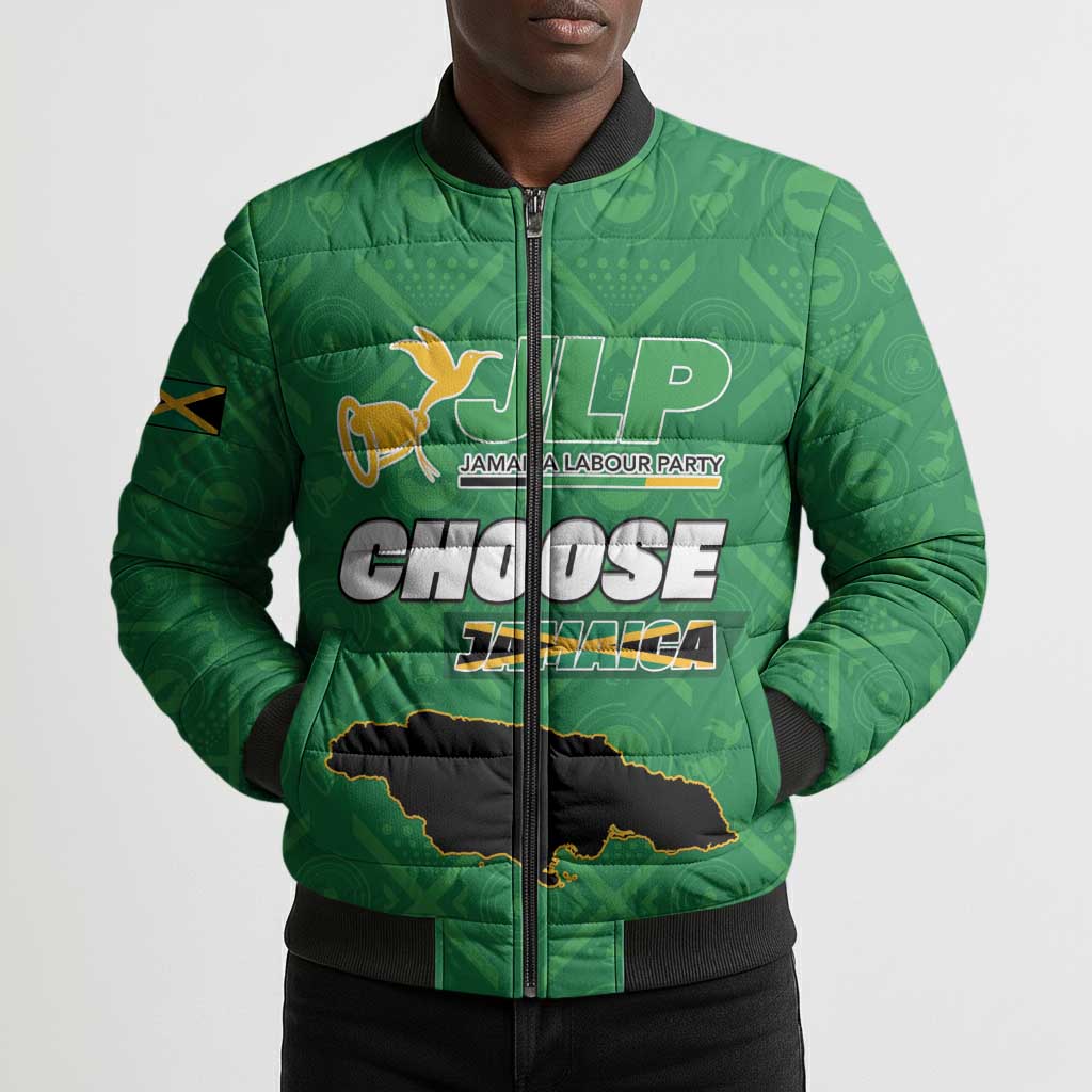 Personalized Jamaica Labour Party Bomber Puffer Jacket Choose Jamica