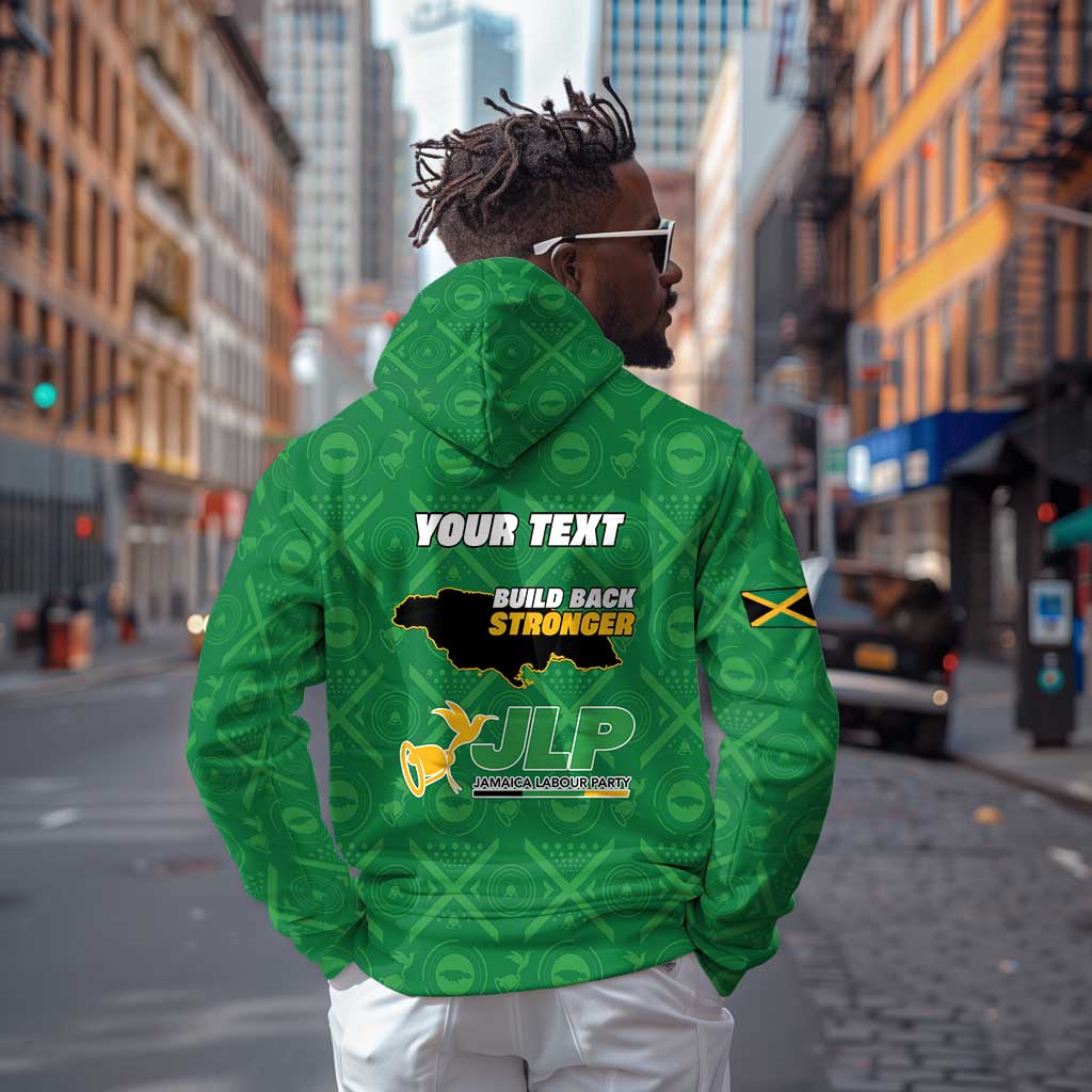 Personalized JLP Jamaica Labour Party Hoodie Build Back Stronger - African Pride