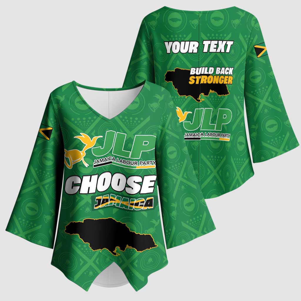 Personalized Jamaica Labour Party Kimono Sleeve Blouse Choose Jamica