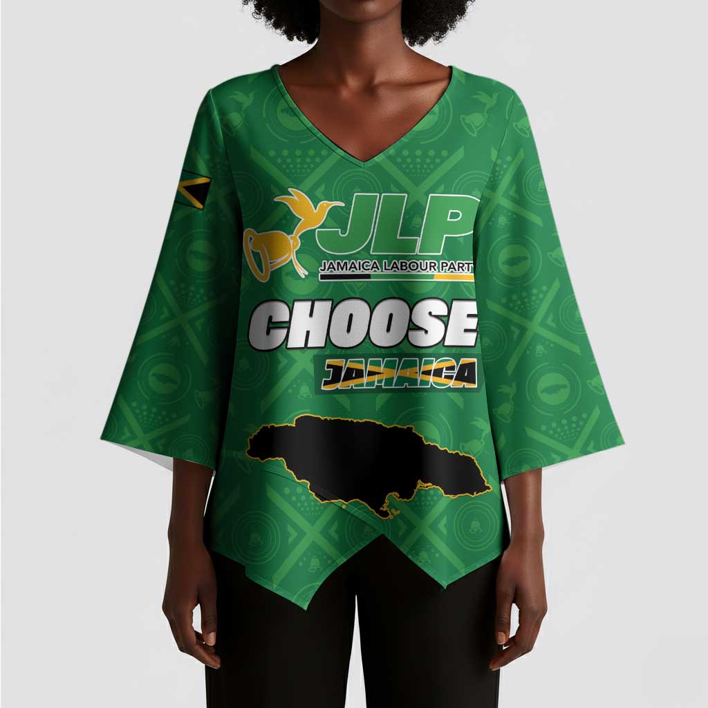 Personalized Jamaica Labour Party Kimono Sleeve Blouse Choose Jamica