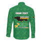 Personalized JLP Jamaica Labour Party Long Sleeve Button Shirt Build Back Stronger - African Pride