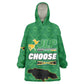 Personalized JLP Jamaica Labour Party Wearable Blanket Hoodie Build Back Stronger - African Pride