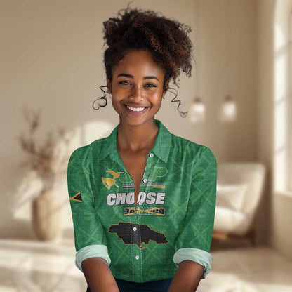 Personalized JLP Jamaica Labour Party Women Casual Shirt Build Back Stronger - African Pride