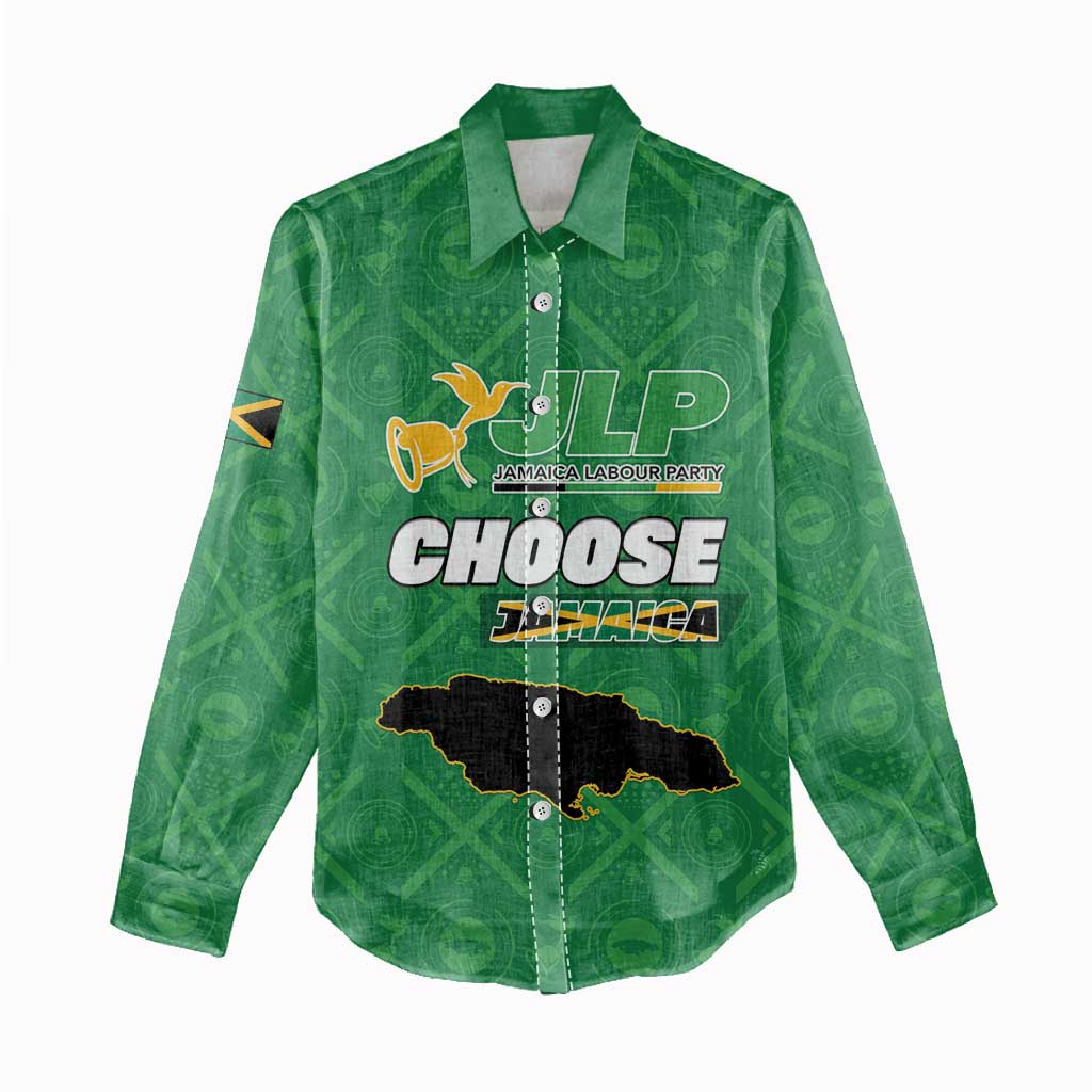 Personalized JLP Jamaica Labour Party Women Casual Shirt Build Back Stronger - African Pride