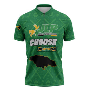 Personalized Jamaica Labour Party Zipper Polo Shirt Choose Jamica
