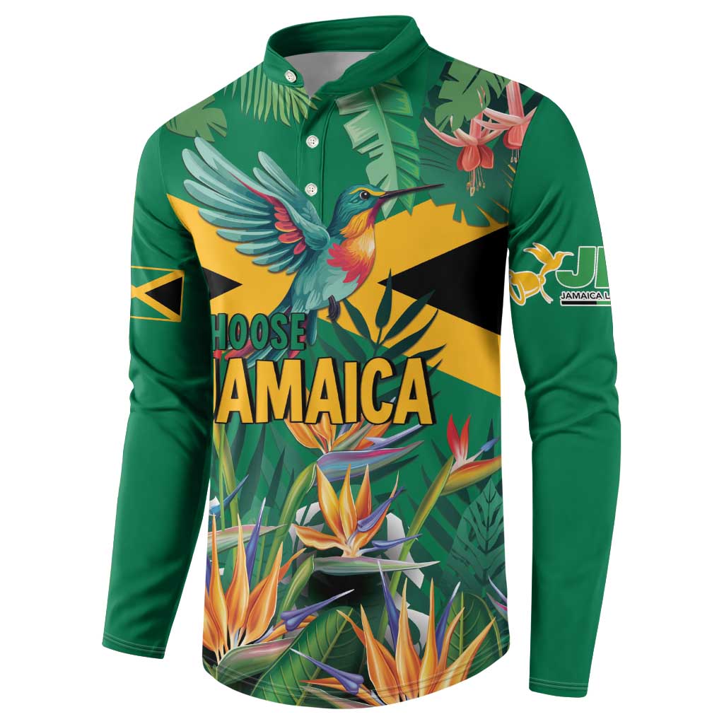 JLP 1PM Holness Button Sweatshirt Jamaica Labour Party - Tropical Style