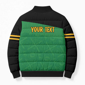 Personalized Jamaica Labour Party Bomber Puffer Jacket Proud Supporters
