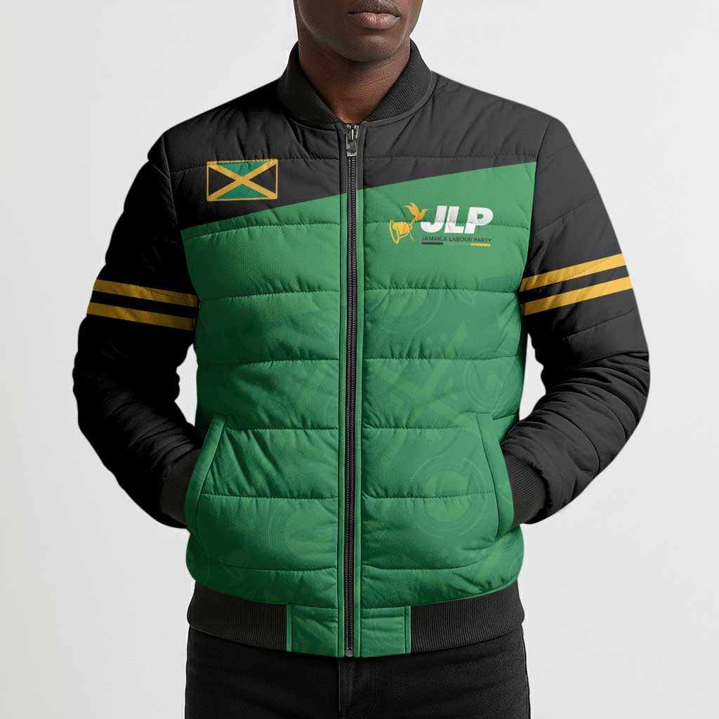 Personalized Jamaica Labour Party Bomber Puffer Jacket Proud Supporters