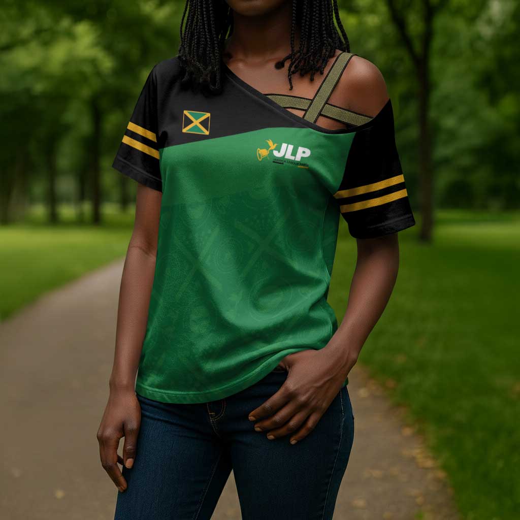 Personalized Jamaica Labour Party Cross Shoulder Shirt Proud Supporters