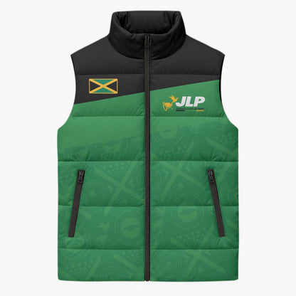 Personalized Jamaica Labour Party Sleeveless Puffer Jacket Proud Supporters