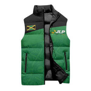 Personalized Jamaica Labour Party Sleeveless Puffer Jacket Proud Supporters