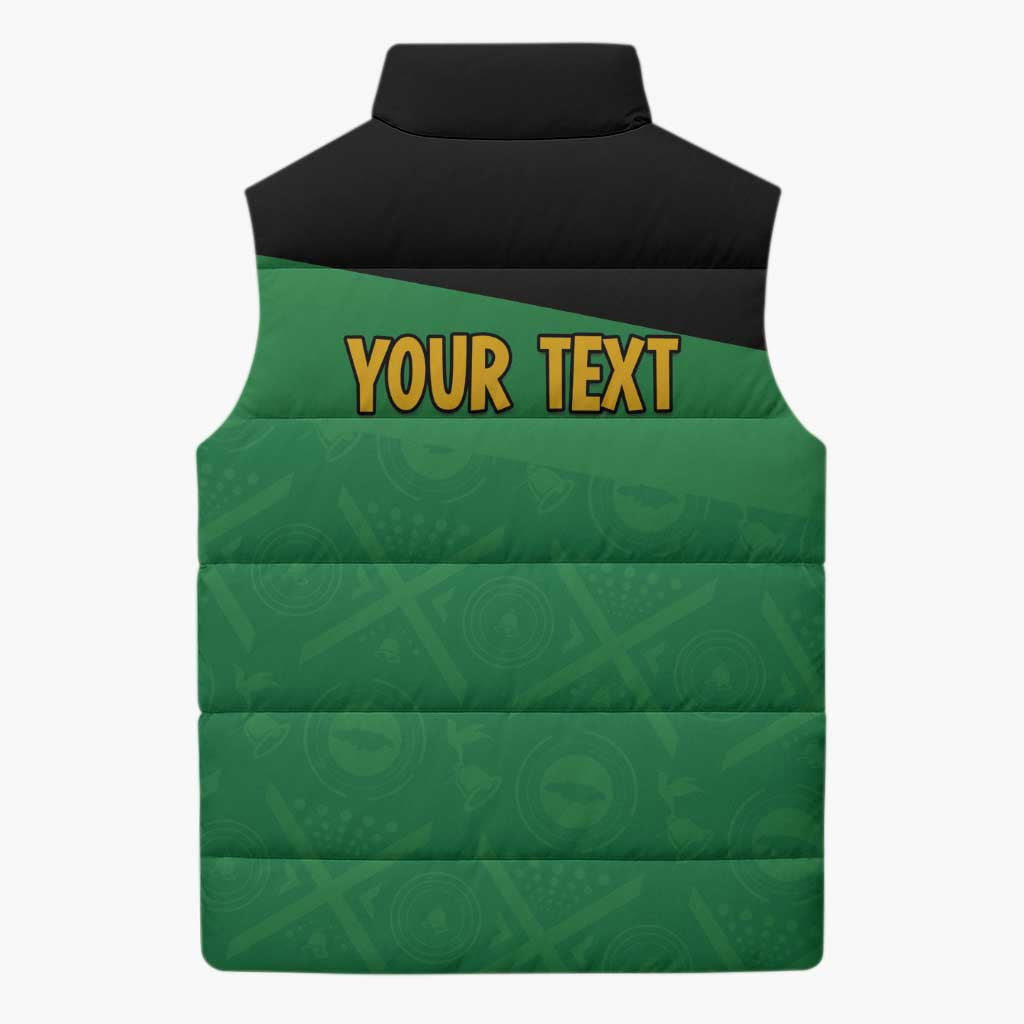 Personalized Jamaica Labour Party Sleeveless Puffer Jacket Proud Supporters