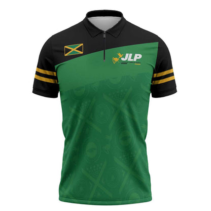 Personalized Jamaica Labour Party Zipper Polo Shirt Proud Supporters