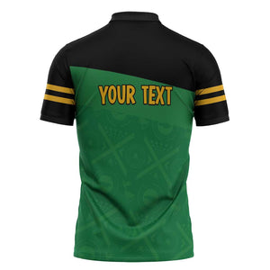 Personalized Jamaica Labour Party Zipper Polo Shirt Proud Supporters