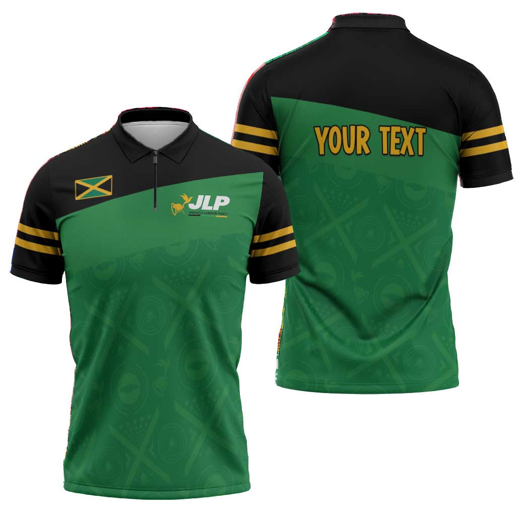 Personalized Jamaica Labour Party Zipper Polo Shirt Proud Supporters