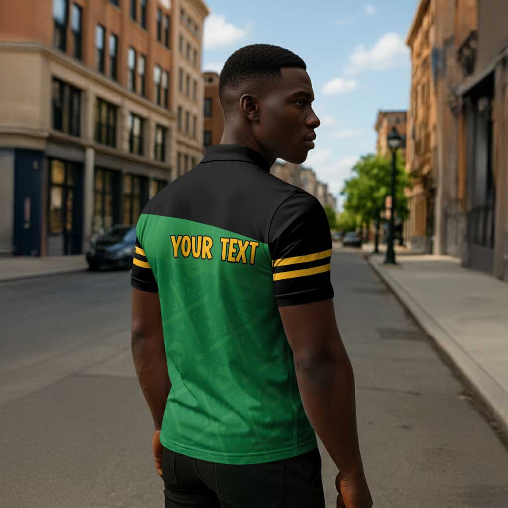 Personalized Jamaica Labour Party Zipper Polo Shirt Proud Supporters