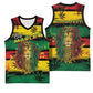 Personalised Rastafarian Lion Basketball Jersey Cannabis Leaf Pattern LT15