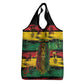 Personalised Rastafarian Lion Grocery Bag Cannabis Leaf Pattern