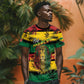 Personalised Rastafarian Lion T shirt Cannabis Leaf Pattern