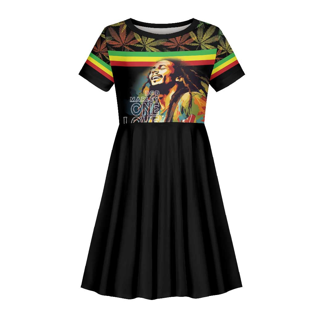 Jamaica Legend Bob Birthday Kid Short Sleeve Dress Thank You For The Memories