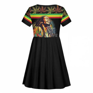 Jamaica Legend Bob Birthday Kid Short Sleeve Dress Thank You For The Memories