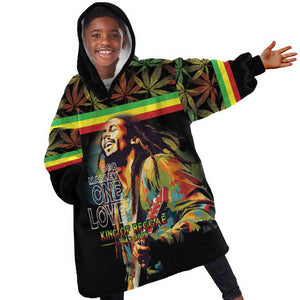 Jamaica Legend Bob Birthday Kid Wearable Blanket Hoodie Thank You For The Memories