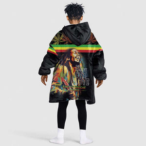 Jamaica Legend Bob Birthday Kid Wearable Blanket Hoodie Thank You For The Memories