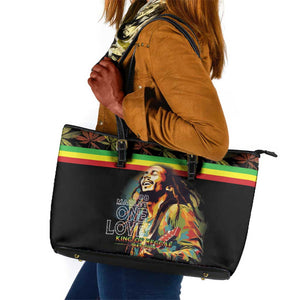 Jamaica Legend Bob Birthday Leather Tote Bag Thank You For The Memories