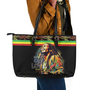 Jamaica Legend Bob Birthday Leather Tote Bag Thank You For The Memories